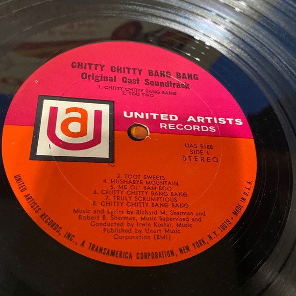 CHITTY CHITTY BANG BANG VTG 1965 ORIGINAL CAST SOUNDTRACK VINYL RECORD 12” RARE - Picture 3 of 15